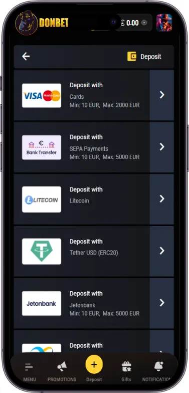 Deposit step and mobile bank screen