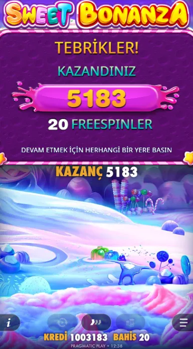 Sweet Bonanza büyük kazanç