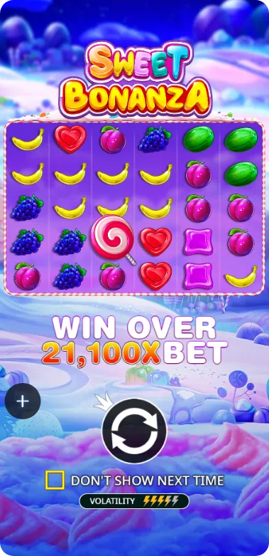 Sweet Bonanza main game screen