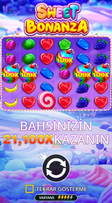Sweet Bonanza ana oyun ekranı