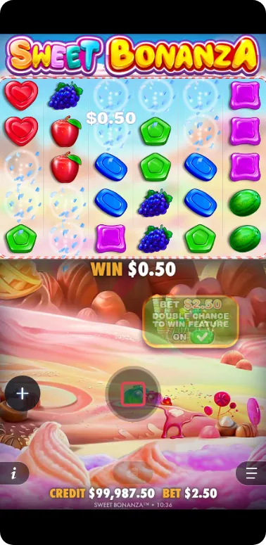 Sweet Bonanza start bonus game