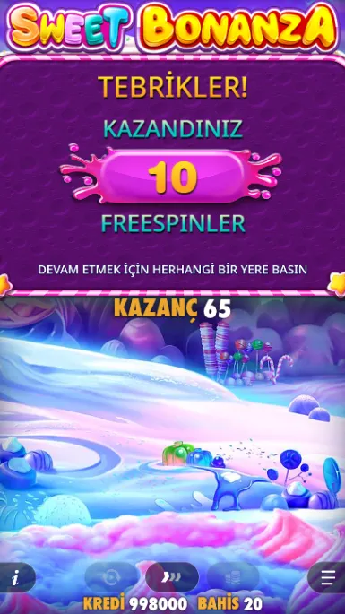Sweet Bonanza bonus oyunu başlat