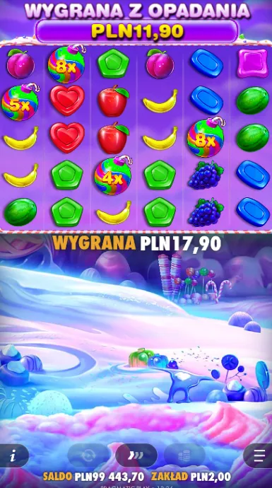 Ekran z aktywnymi mnożnikami podczas gry