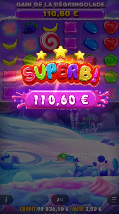 Gain exceptionnel Sweet Bonanza